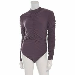 Best Pirce ⌛ Derek-Heart Tops Juniors Derek Heart Fitted Yummy Mock Neck Bodysuit ✔️