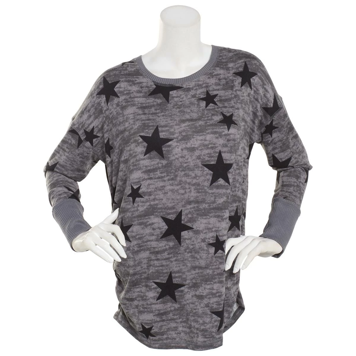Discount π€© Derek-Heart Tops π© Womens Derek Heart Long Sleeve Star Hacci Maternity Top β€οΈ
