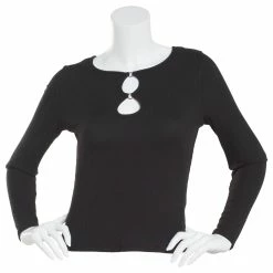 Budget 👍 Derek-Heart Tops Juniors Derek Heart Long Sleeve Yummy Rib O-Ring Crew Knit Top 🎉