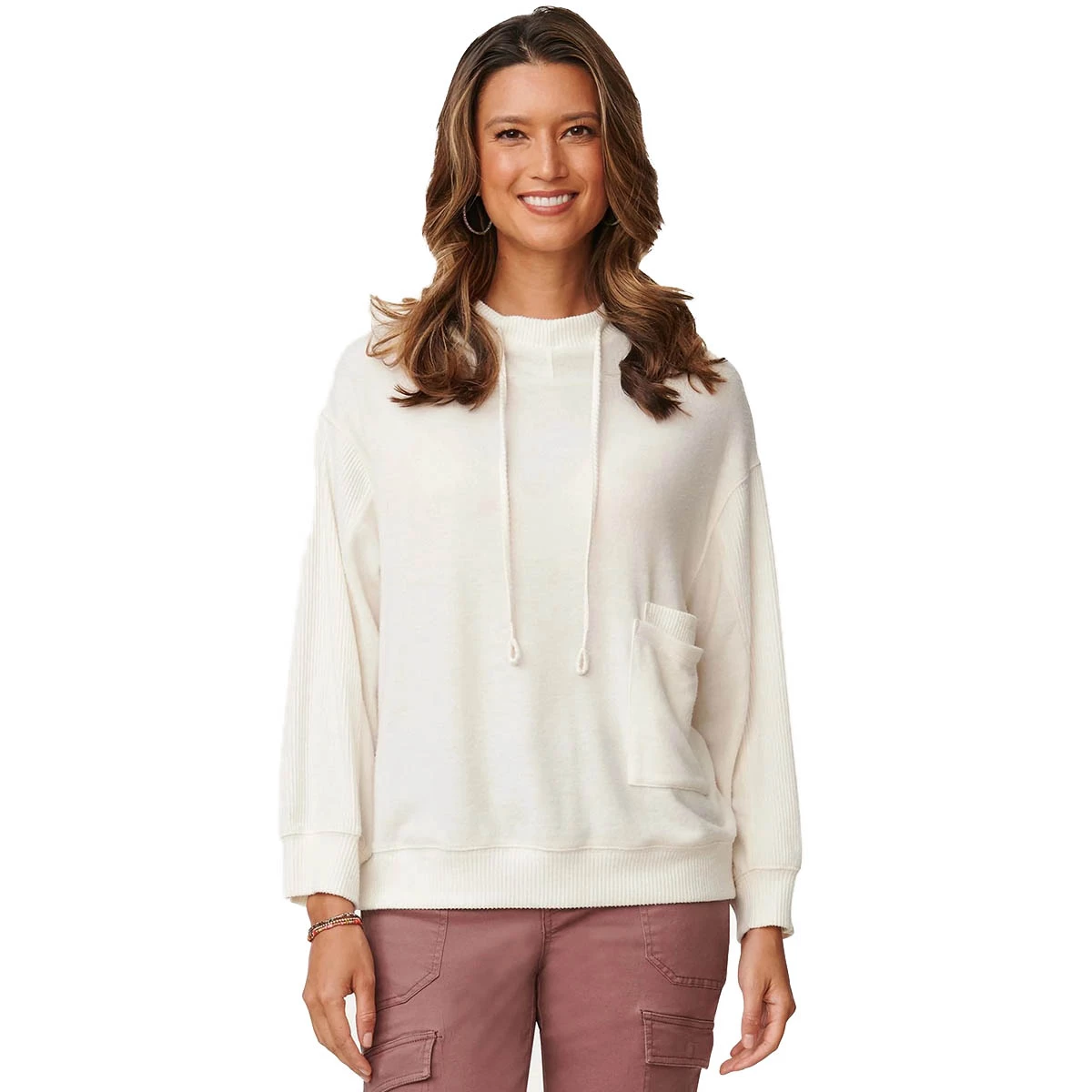 Best Sale 𧨠Hoodies & Sweatshirts π© Womens Democracy Long Sleeve Hoodie Mixed Media Hoodie π₯°