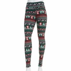 Budget 🎁 Derek-Heart Juniors Derek Heart Yummy High Rise ❄ Christmas Leggings - Black 🔔