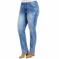 Discount 👏 Womens Democracy "Ab"solution® Straight Leg 👖 Jeans 🎁