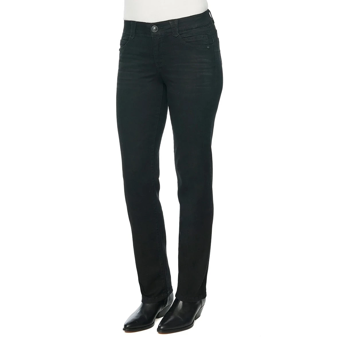 Best reviews of 😍 Womens Democracy "Ab"solution® Straight Leg 👖 Jeans - Black 🔔