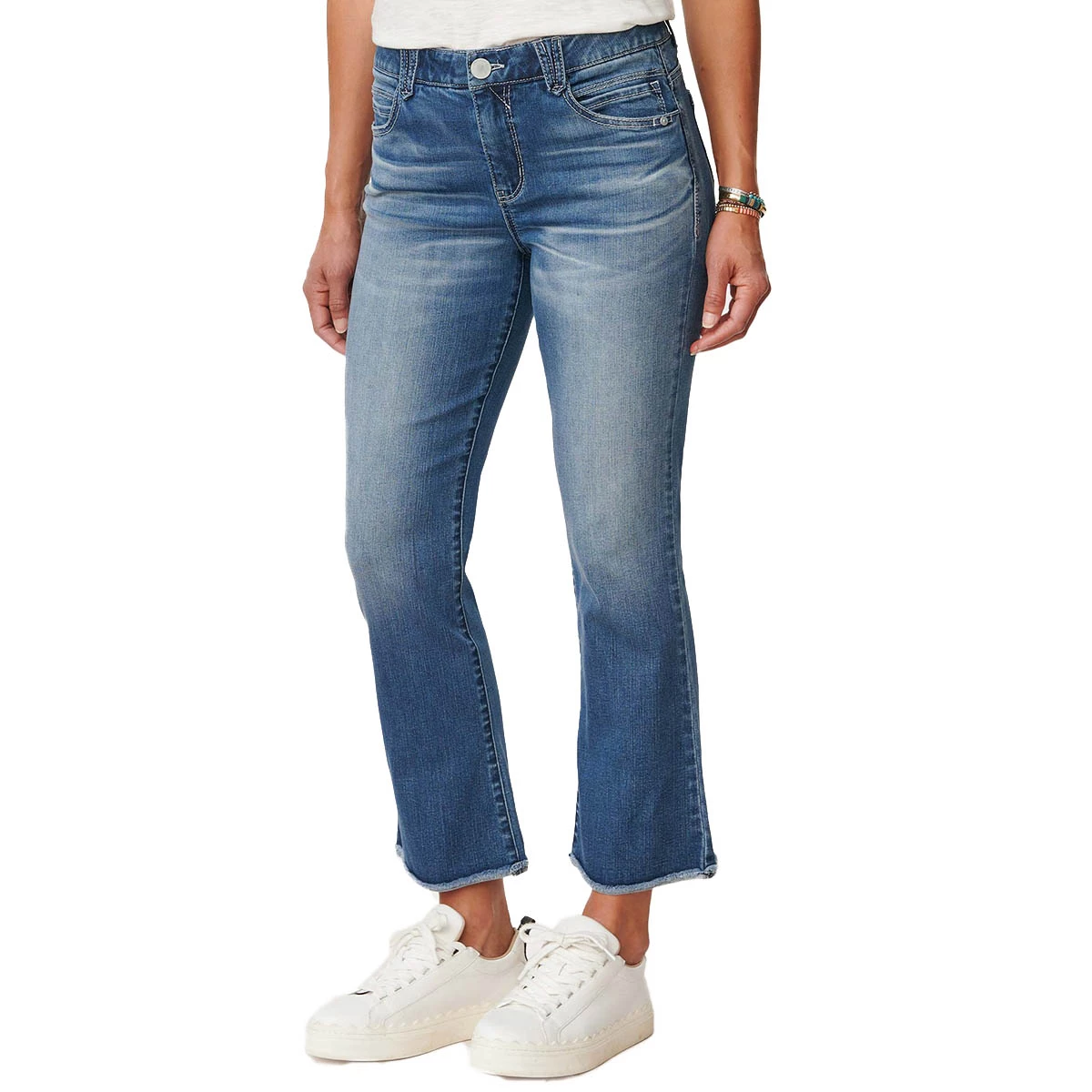 Coupon 💯 Womens Democracy "Ab"solution® High-Rise Crop Flare 👖 Jeans 🧨