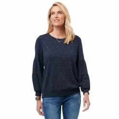 Outlet 🛒 Sweaters & Cardigans 👩 Womens Democracy Blouson Sleeve Banded Rhinestone Sweater 😉