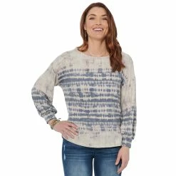Deals 👍 Sweaters & Cardigans 👩 Womens Democracy Long Sleeve Boat Neck Placement Sweater 🎉