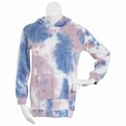 Cheapest ❤️ Derek-Heart Hoodies & Sweatshirts Juniors Derek Heart Tie Dye Oversized French Terry Hoodie ⭐