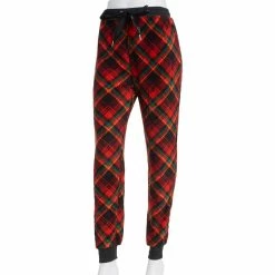 Cheapest ✔️ Derek-Heart Pants Juniors Derek Heart High Rise Plaid Woobie Joggers With Drawcord 😀