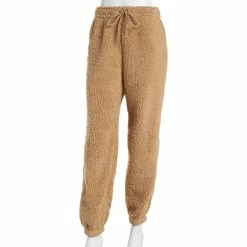 New 🛒 Derek-Heart Juniors Derek Heart Fluffy Faux Sherpa High Rise Joggers Pants 👍
