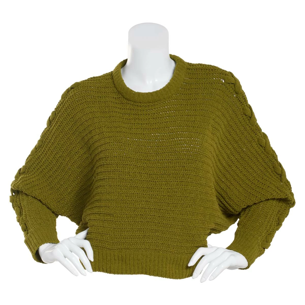 Best Pirce π₯° Derek-Heart Sweaters & Cardigans Juniors Derek Heart Matte Chenille Lace Up Dolman Sleeve Sweater β