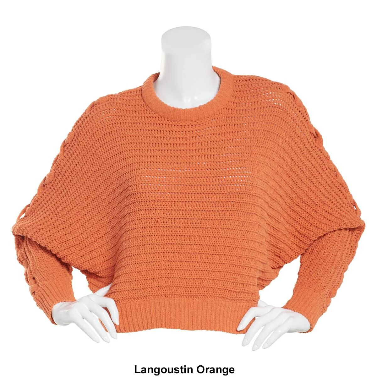 Best Pirce π₯° Derek-Heart Sweaters & Cardigans Juniors Derek Heart Matte Chenille Lace Up Dolman Sleeve Sweater β - Image 3