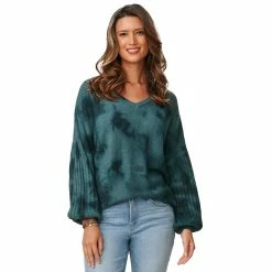 Promo 🎉 Sweaters & Cardigans Petite Democracy Long Blouson Sleeve Tie Dye Sweater 🔔